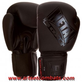 GANTS DE BOXE COMPETITON METAL BOXE " THE BLACK LIGHT "