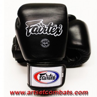 Gants de sparring MMA Fairtex cuir noir