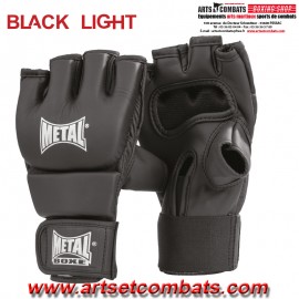 Gants Combat Libre Pancrace  Black Light Métal Boxe