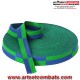 Ceinture karaté bicolore Noris Vert et Bleu - Rouleau 50m