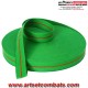 Ceinture karaté Couleur Noris Verte avec un liseré - Rouleau 50m