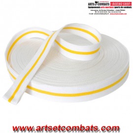 Ceinture judo Blanche 1 liseré  - Rouleau 50m