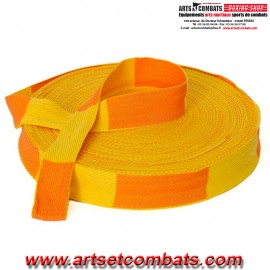 Ceinture judo Jaune et Orange Noris - Rouleau 50m