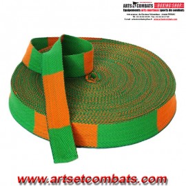 Ceinture judo Orange et Verte Noris - Rouleau 50m