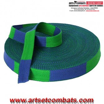 Ceinture judo Verte et Bleu Noris - Rouleau 50m