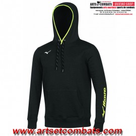 SWEAT CAPUCHE TEAM MIZUNO MIXTE NOIR