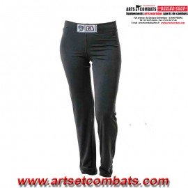 PANTALON FEMME DE SAVATE BOXE FRANÇAISE UNI NOIR