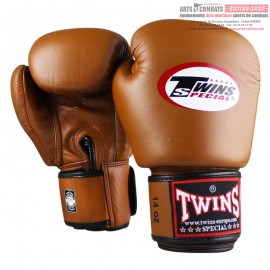 TWINS SPECIAL GANTS DE BOXE CLASSIQUE MARRON