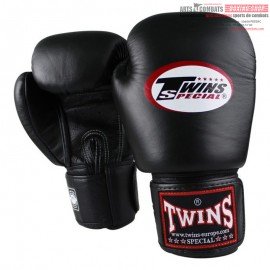 GANTS DE BOXE TWINS NOIR BGVF FERMETURE LONGUE