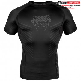 RASHGUARD VENUM PLASMA - MANCHES COURTES - NOIR/NOIR