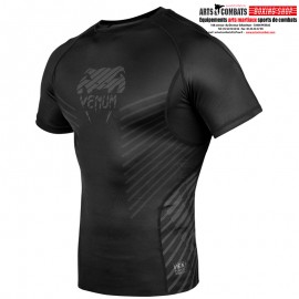 RASHGUARD VENUM PLASMA - MANCHES COURTES - NOIR/NOIR