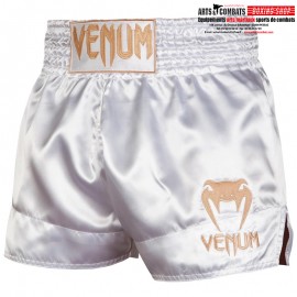 SHORT DE MUAY THAI VENUM CLASSIC VENUM BLANC/OR