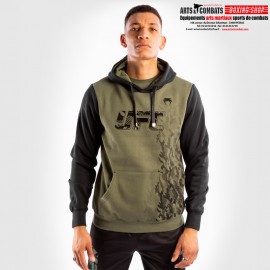 Sweat Shirt à capuche homme UFC Venum Authentic Fight Week kaki