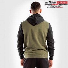 Sweat Shirt à capuche homme UFC Venum Authentic Fight Week kaki