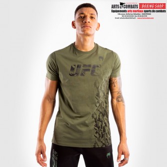 T-shirt Manches Courtes en coton homme UFC Venum Kaki
