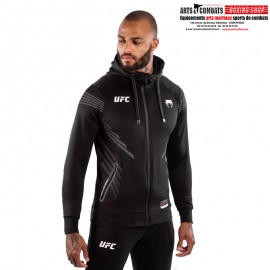 Sweat-shirt zippé UFC Venum Authentic Fight Night Noir / Gris Homme