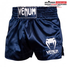 SHORT DE MUAY THAI VENUM CLASSIC VENUM BLEU MARINE/BLANC