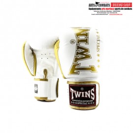 GANTS DE BOXE TWINS BGVL8 BLANC/OR