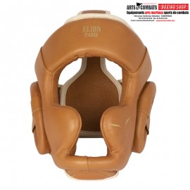 CASQUE DE BOXE ELION PARIS CUIR MARRON