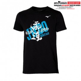 T-SHIRT JUDO HERITAGE MIZUNO BLANC OU NOIR ADULTE