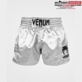 SHORT DE MUAY THAI VENUM CLASSIC VENUM ARGENT / NOIR