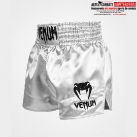 SHORT DE MUAY THAI VENUM CLASSIC VENUM ARGENT / NOIR