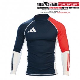 Rashguard Manches Longues Adidas - Bleu/Blanc/Rouge