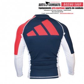 Rashguard Manches Longues Adidas - Bleu/Blanc/Rouge