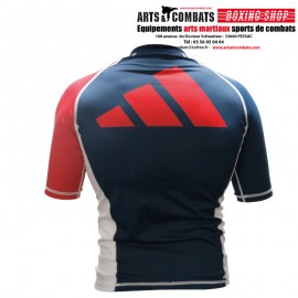 Rashguard Manches Courtes  Adidas - Bleu/Blanc/Rouge