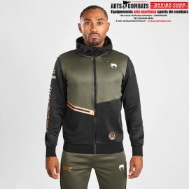Sweat zippé à capuche UFC Adrenaline Venum Fight Week - Khaki/Bronze