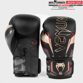 GANTS DE BOXE VENUM ELITE EVO - NOIR/OR/GRIS