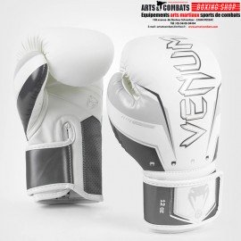 GANTS DE BOXE VENUM ELITE EVO - GRIS/ BLANC