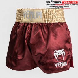 SHORT DE MUAY THAI VENUM CLASSIC VENUM BORDEAUX/OR/BLANC