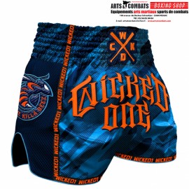 SHORT MUAY-THAI KILLA BEEZ BLEU/ORANGE