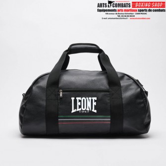 SAC DE SPORT SIMILI CUIR LEONE NOIR