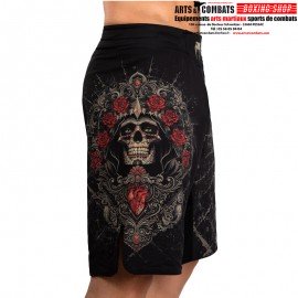 Short de Combat Venum Santa Muerte 5.0 - Noir Profond/Or