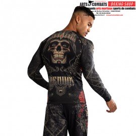 Rashguard à Manches Longues Santa Muerte 5.0 - Noir Profond/Or