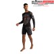 Rashguard à Manches Longues Santa Muerte 5.0 - Noir Profond/Or