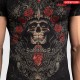 Rashguard à Manches courtes Santa Muerte 5.0 - Noir Profond/Or