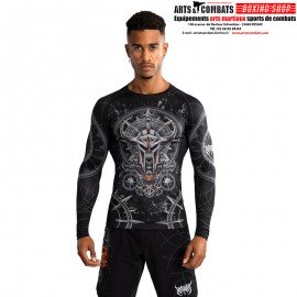 Rashguard à Manches Longues Venum Gladiator 5.0 - Noir/Argent