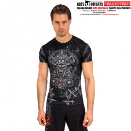 Rashguard à Manches Courtes Venum Gladiator 5.0 - Noir/Argent