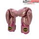Gants de boxe Microfibre Velcro SKS Rose Métalique