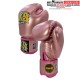 Gants de boxe Microfibre Velcro SKS Rose Métalique