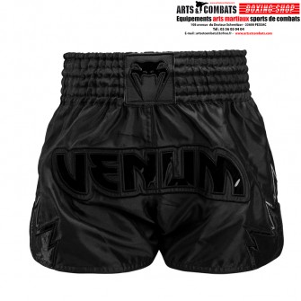 Shorts de Muay Thai Venum Inferno - Noir/Noir