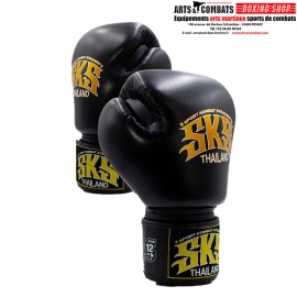 Gants de boxe Microfibre Velcro SKS Noir
