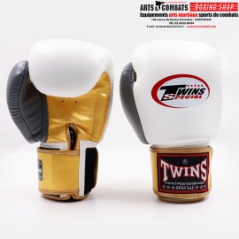 TWINS SPECIAL GANTS DE BOXE BLANC/OR/GRIS