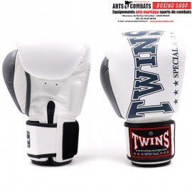GANTS DE BOXE TWINS BGVL8 BLANC/GRIS