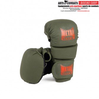 GANTS MMA SPARRING "THE SHELL" OLIVE METAL BOXE