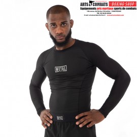 RASHGUARD PERFORMANCE NOIR MANCHES LONGUES METAL BOXE