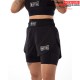 SHORT 2 IN 1 FEMME  NOIR METAL BOXE